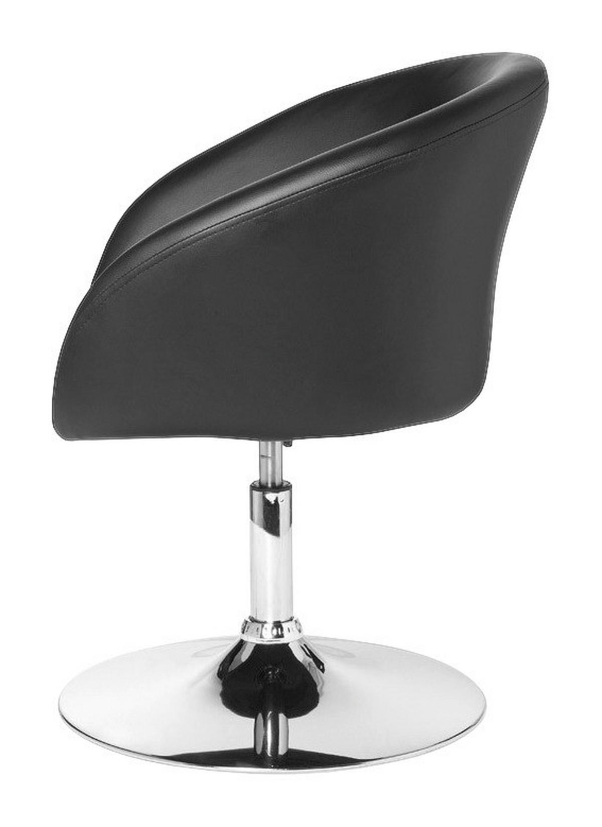 Drehstuhl schwarz Kunstleder Metall Drehsessel - schwarz (62,00/72,00/55,00cm) - Amstyle