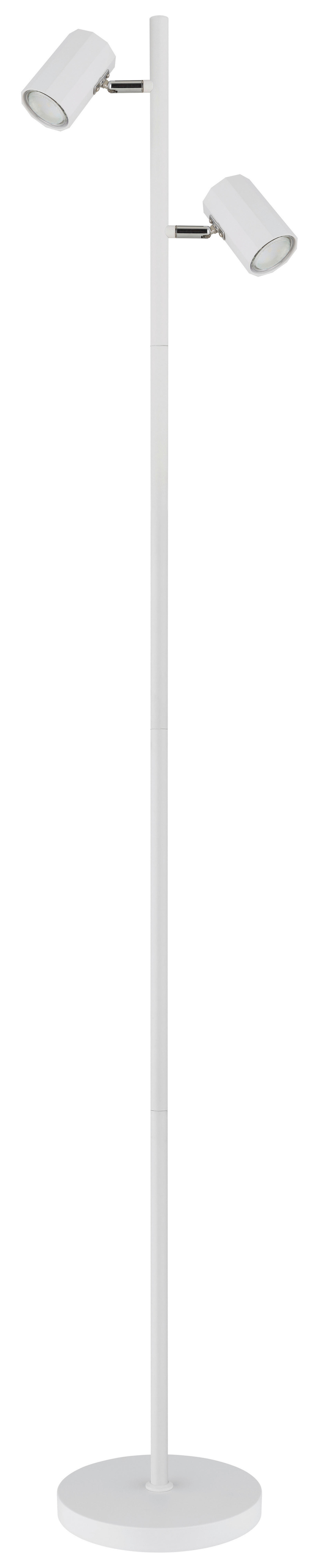 GLOBO Stehleuchte JAMES 57918SW weiß Kunststoff Metall B/H/L: ca. 27x158x22 cm GU10 2 Brennstellen JAMES - weiß (22,00/27,00/158,00cm) - GLOBO