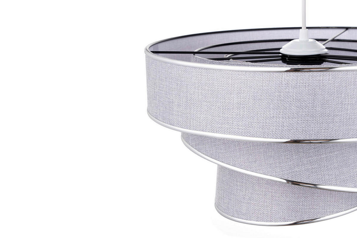 Opviq Pendelleuchte silber grau B/H/T/L/D: ca. 40x72x40x40x40 cm E27 1 Brennstellen Couper - silber/grau (40,00/40,00/72,00cm) - Opviq