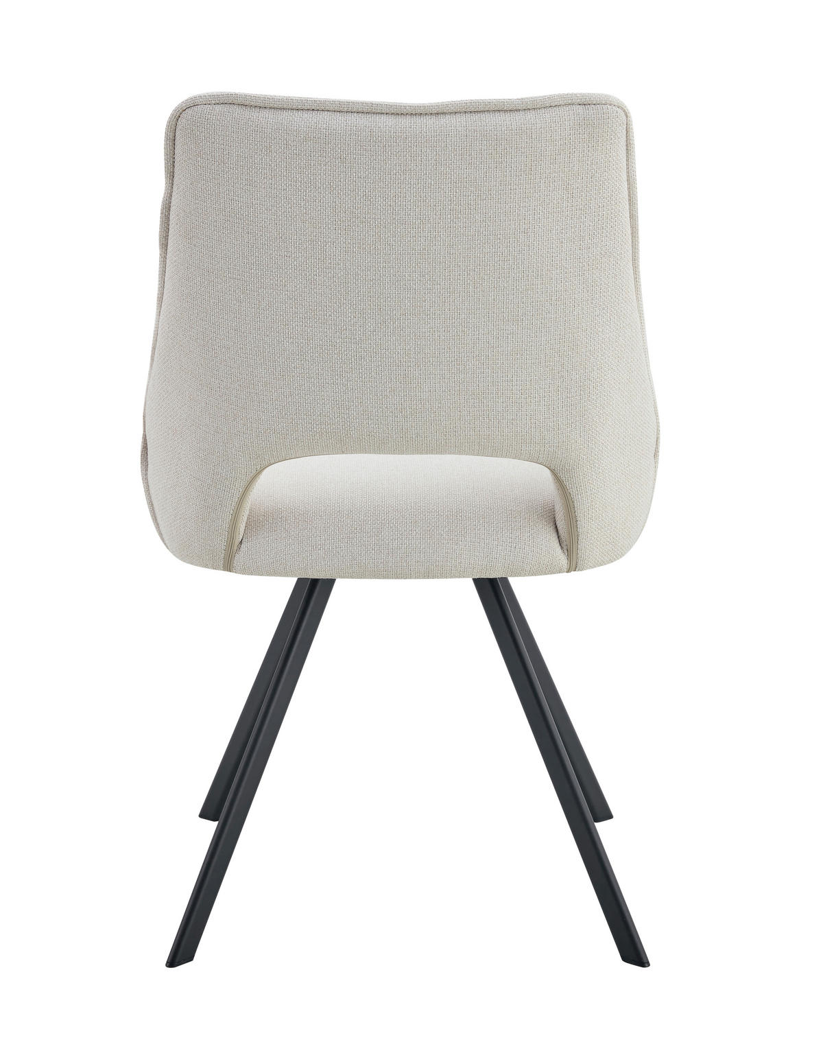 Stuhl HELEN, 2er Set creme schwarz Webstoff B/H/T: ca. 56x63x91 cm HELEN, 2er Set - creme/schwarz (56,00/63,00/91,00cm) - xonox.home