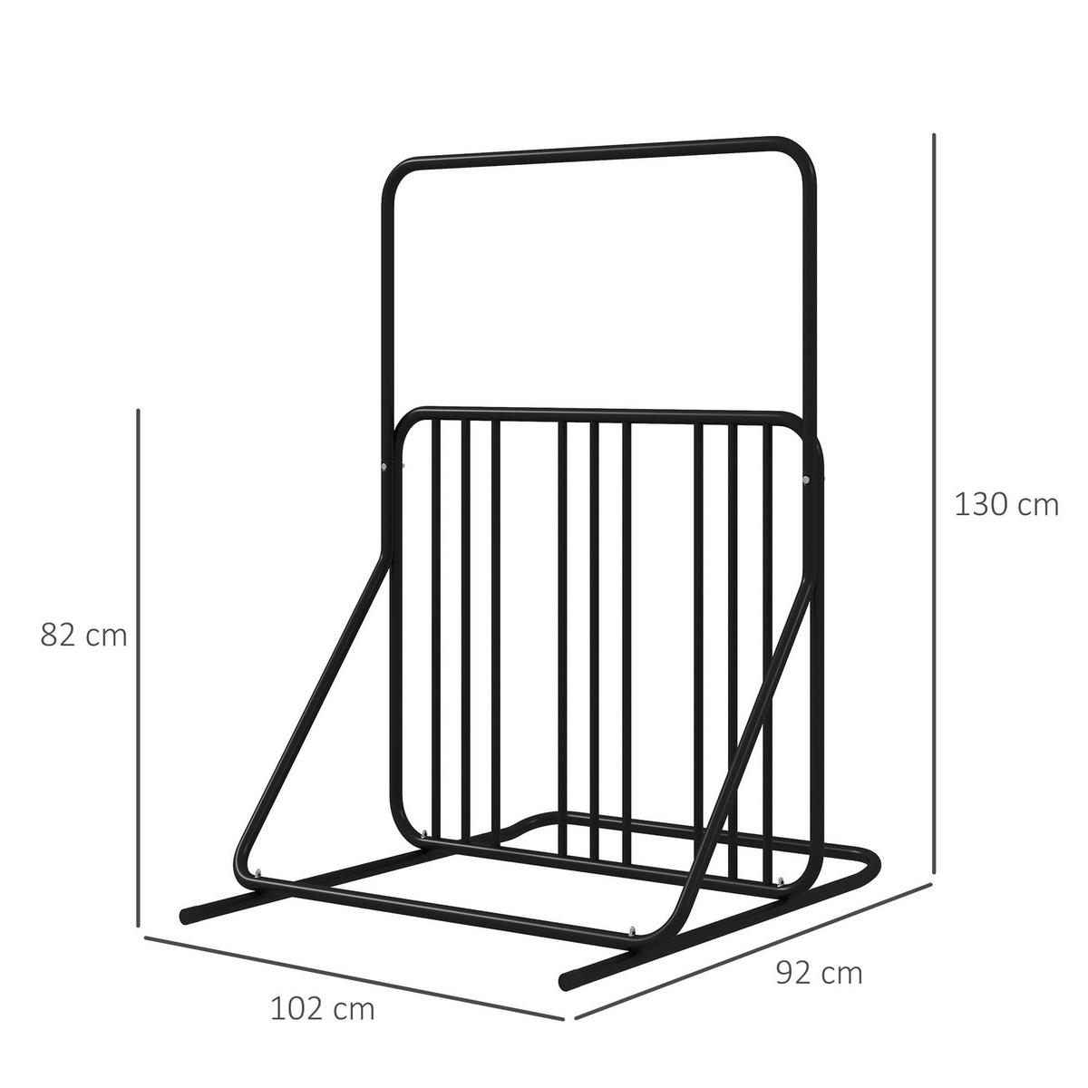 DURHAND Fahrrad-Zubehör schwarz schwarz B/H/L: ca. 92x102x130 cm Fahrradhalter - schwarz (130,00/92,00/102,00cm) - DURHAND
