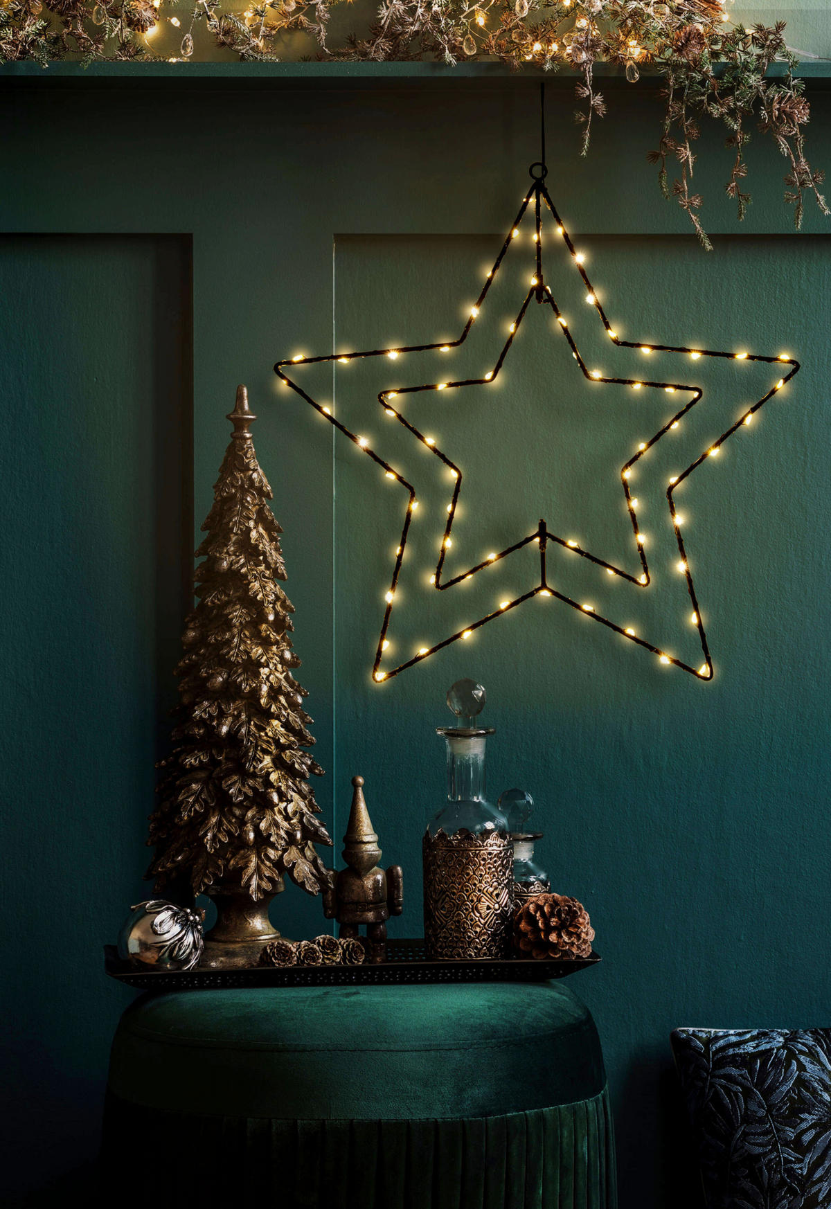 Näve Leuchten LED-Dekoartikel LED Weihnachtsartikel STERN - gold (40,00/40,00/40,00cm) - Näve Leuchten