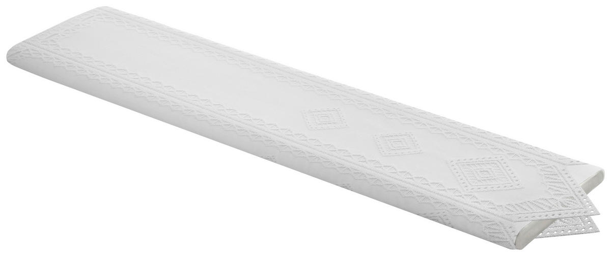 Scheibengardinen-Meterware Raute weiß H: ca. 30 cm Raute - weiß (30,00cm)