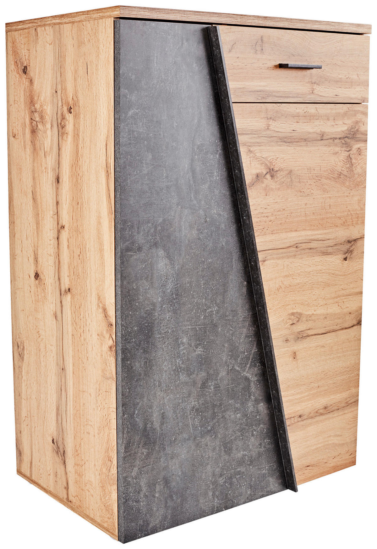 Kommode Venedig Eiche Wotan Nachbildung Beton dunkel Optik B/H/T: ca. 80x112x40 cm Venedig - Eiche (80,00/112,00/40,00cm)