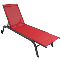 VCM Sonnenliege Sonlas rot Textilene B/H/L: ca. 58x32x192 cm Sonlas - rot (192,00/58,00/32,00cm) - VCM