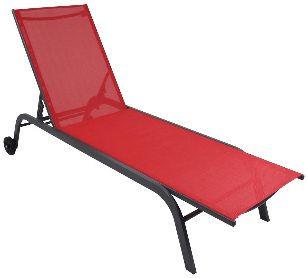 VCM Sonnenliege Sonlas rot Textilene B/H/L: ca. 58x32x192 cm Sonlas - rot (192,00/58,00/32,00cm) - VCM
