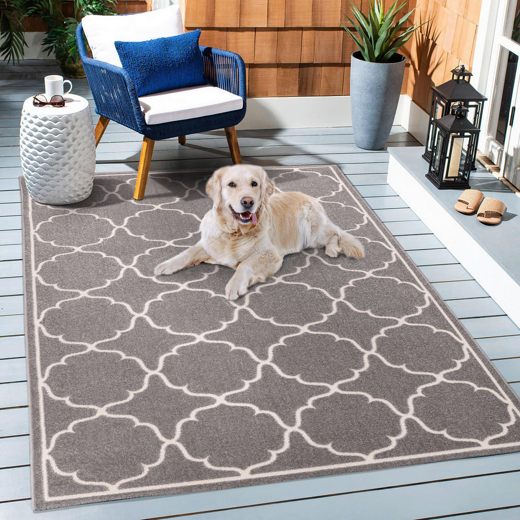 Thumbnail - Sanat Outdoorteppich BERLIN hellgrau B/L: ca. 160x230 cm