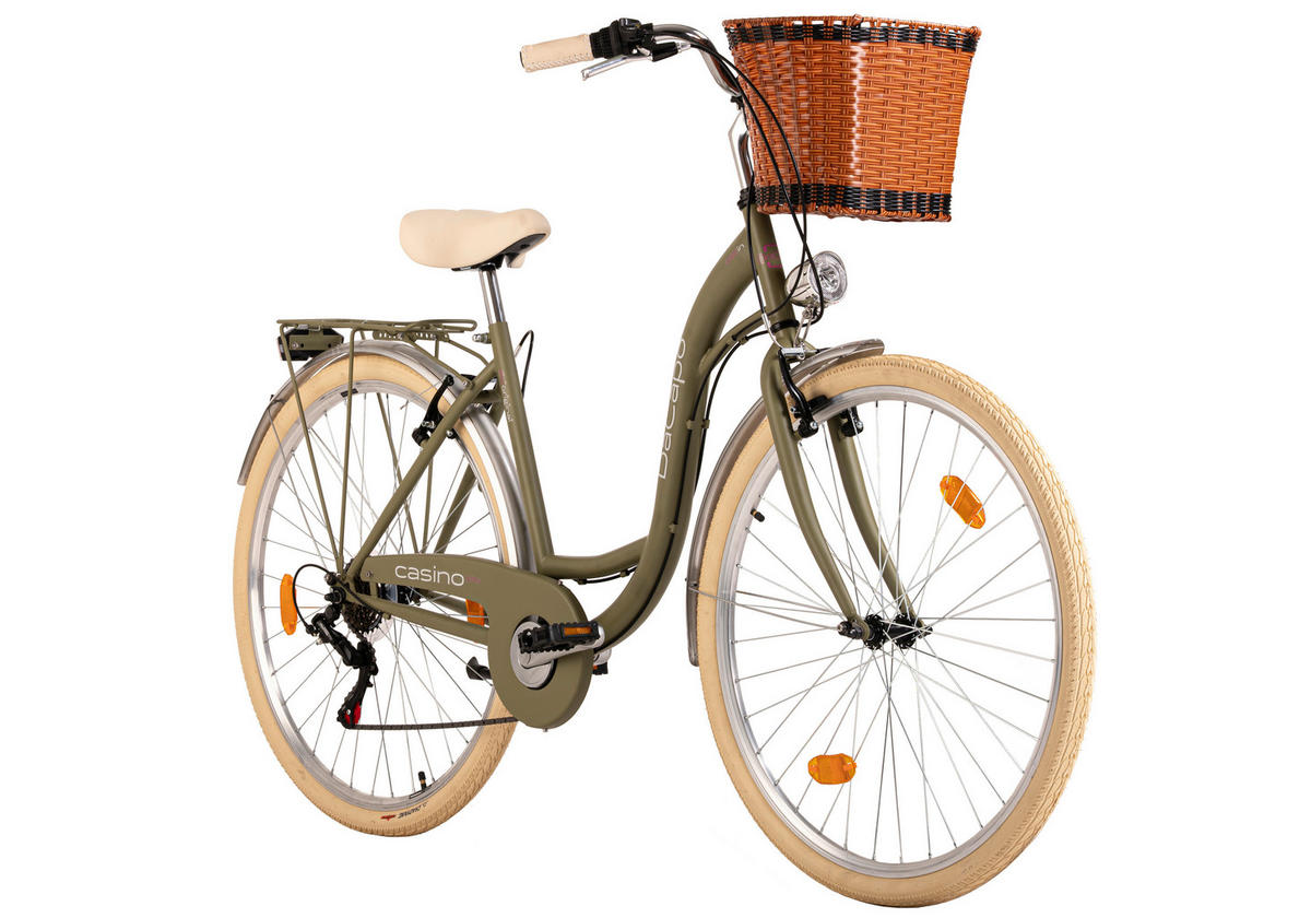 DaCapo Damenfahrrad Casino 170C 28 Zoll Rahmenhöhe 48 cm 6 Gänge olive olive ca. 28 Zoll Casino - olive - DaCapo