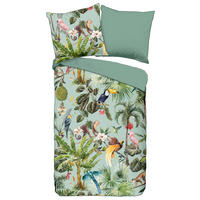 Baumwoll Bettwäsche Igandi Satin Igandi - grün (155,00/220,00cm) - Descanso