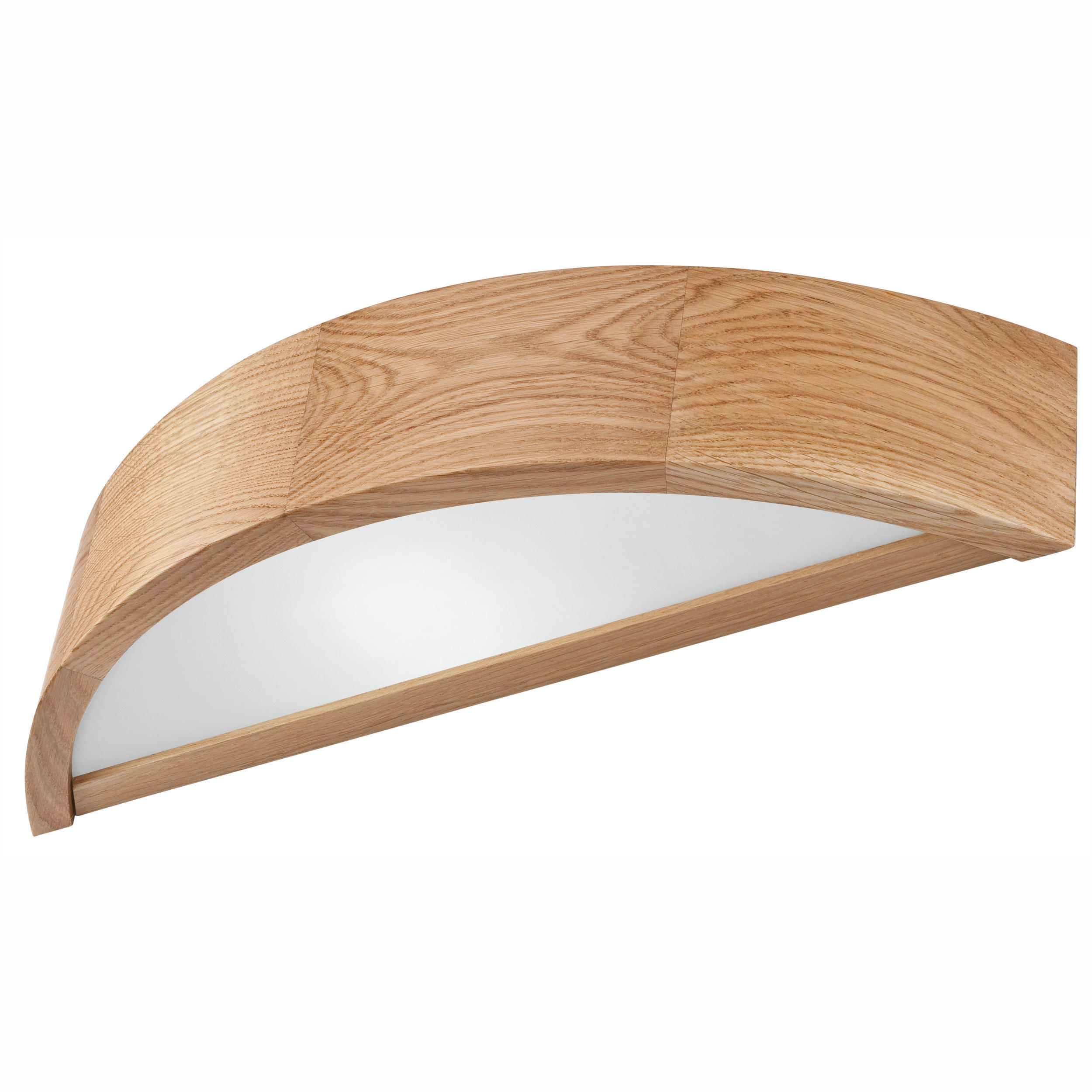 Thumbnail - Lamkur Deckenleuchte Eiche Glas Holz H/L: ca. 8x40,5 cm E27 1 Brennstellen