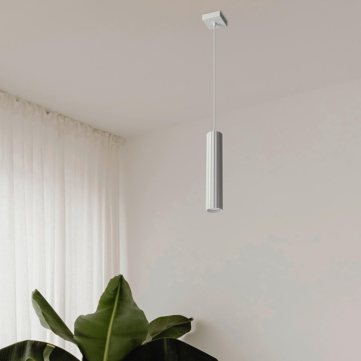 Lamkur Strahler weiß Stahl B/H/L: ca. 6,5x118x6,5 cm 1 Brennstellen Prisma - weiß (6,50/6,50/118,00cm) - Lamkur