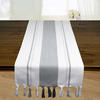 Tischläufer Tischläufer 40x140cm grau/weiß - weiß/grau (40,00/140,00cm)