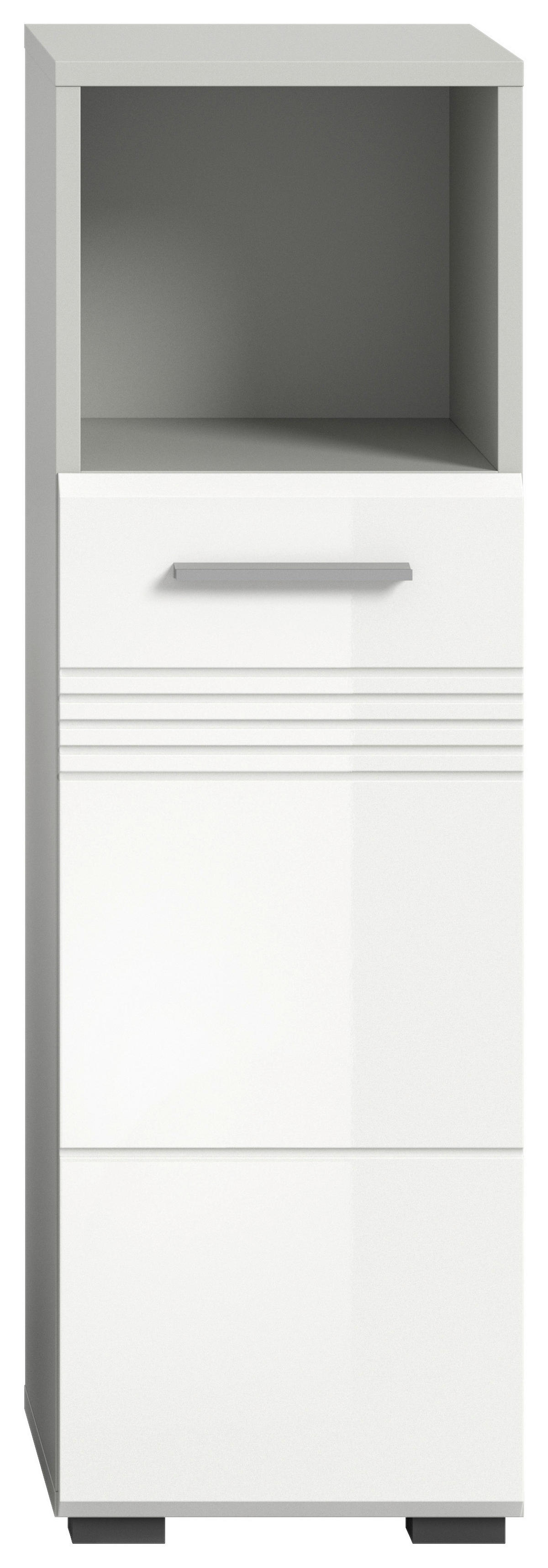 Schrank Copa hellgrau weiß Hochglanz B/H/T: ca. 30x95x30 cm Copa - hellgrau/weiß (30,00/95,00/30,00cm) - xonox.home