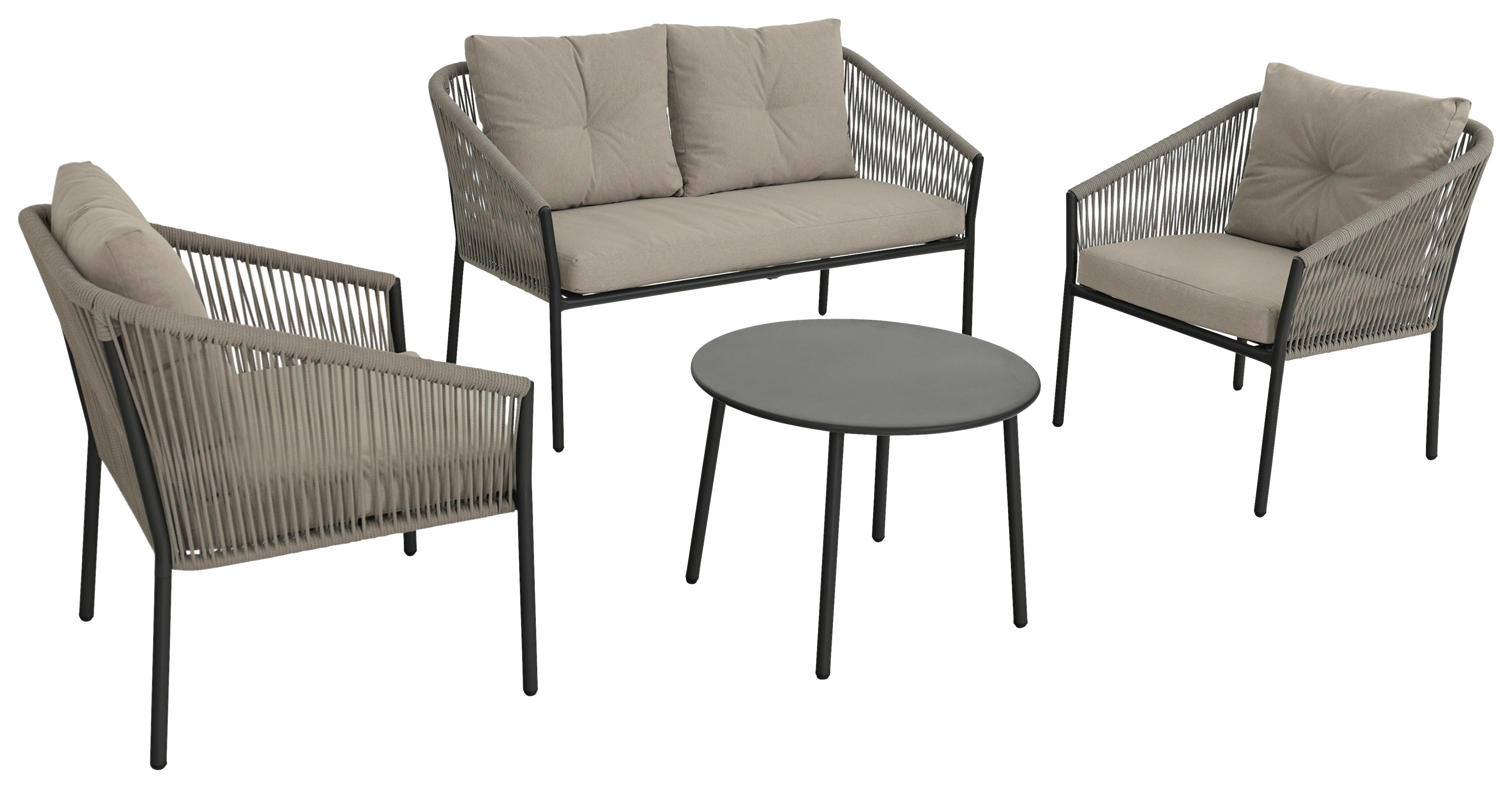 Thumbnail - POCOline Gartensitzgruppe Malaga dunkelgrau Stahl