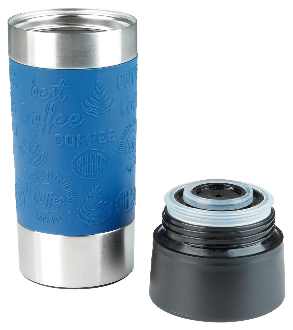 Isolierbecher blau Edelstahl H: ca. 19,2 cm Isolierbecher - blau (19,20cm)