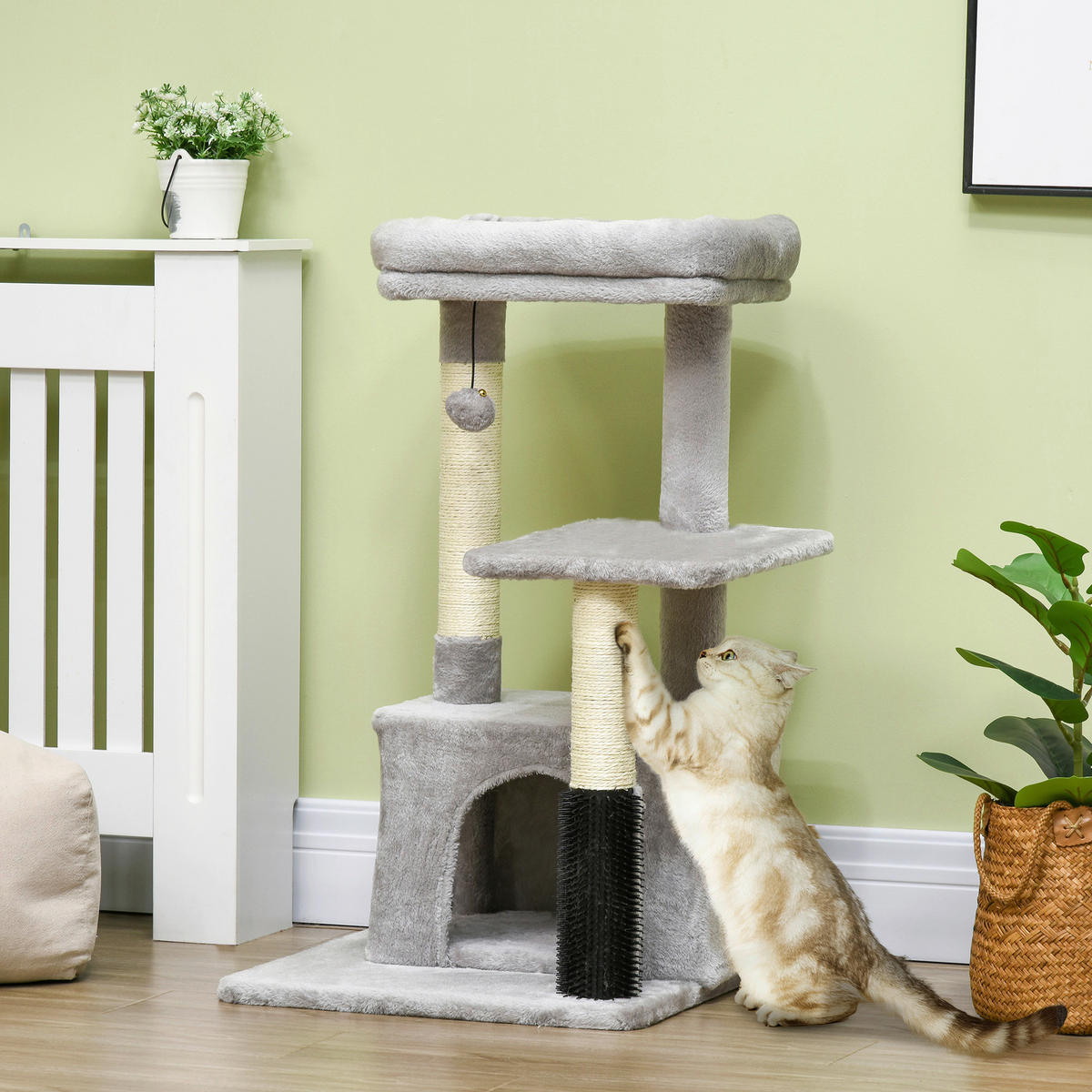 PawHut Kratzbaum Kratzbaum - (48,00/48,00/80,00cm) - PawHut