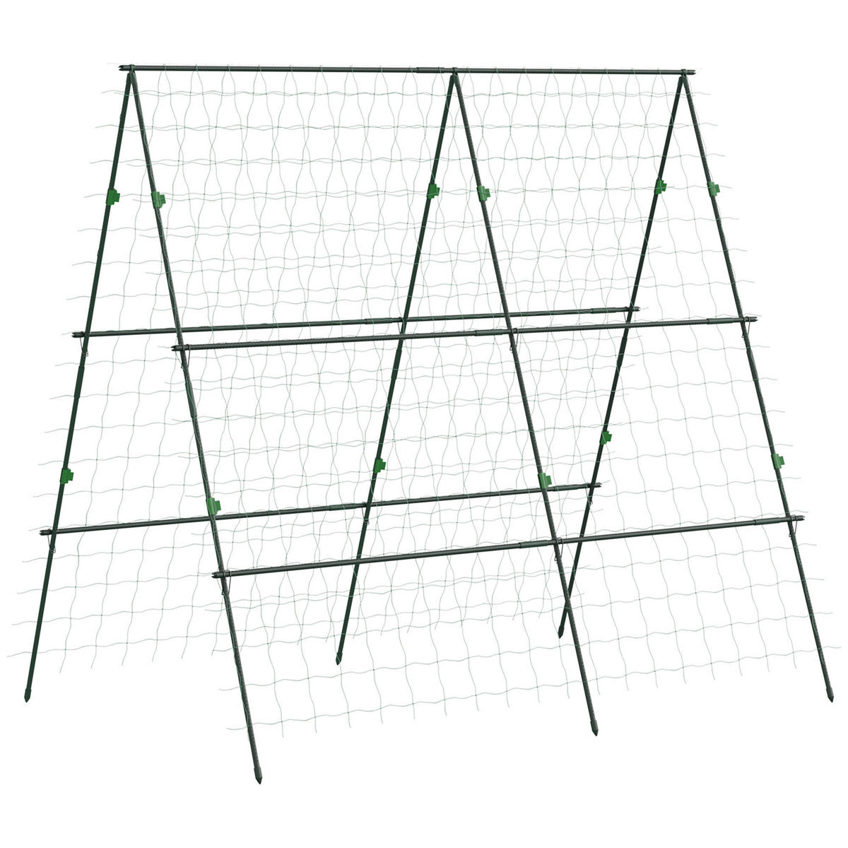Outsunny Trellis-Rankhilfe mit Stahlrahmen grün B/H/L: ca. 100x180x180 cm Trellis-Rankhilfe_mit_Stahlrahmen - grün (180,00/100,00/180,00cm) - Outsunny