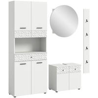 Badezimmer-Set Prisma weiß B/H/T: ca. 110x187x37 cm Prisma - weiß (110,00/187,00/37,00cm) - xonox.home