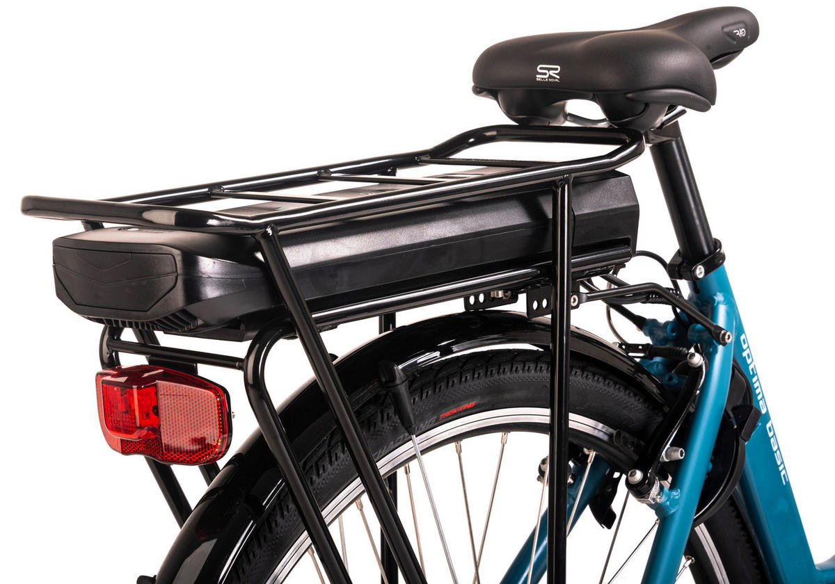 Hollandia City E-Bike Optima Basic KS188E 28 Zoll Rahmenhöhe 44 cm 7 Gänge türkis türkis ca. 250 W ca. 36 V ca. 28 Zoll Optima Basic - türkis - Hollandia