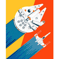 Komar Fototapete Star Wars Wingman Back to 70´s B/L: ca. 200x250 cm Star Wars Wingman Back to 70´s - (200,00/250,00cm) - Komar