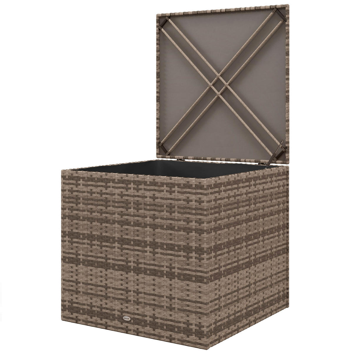 Outsunny Auflagenbox sand Polyrattan B/H/L: ca. 75x70x75 cm Auflagenbox - sand (75,00/75,00/70,00cm) - Outsunny