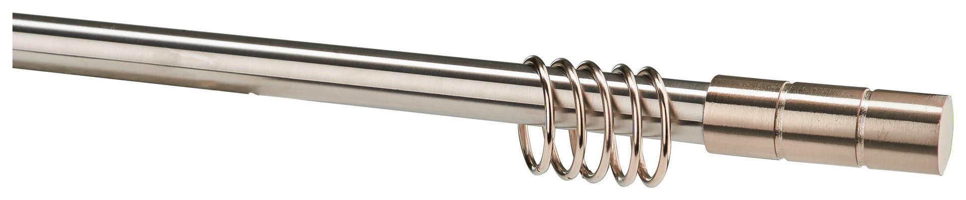 Boviva Stilgarnituren Zylinder Edelstahloptik Metall D: ca. 1,9 cm ausziehbar von ca. 130 bis 240 cm 2.0 Läufe Zylinder - Edelstahloptik (1,90cm) - Boviva