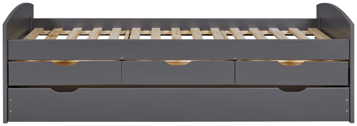 Funktionsbett Lena grau Liegefläche B/L: ca. 90x200 cm Lena - grau (98,00/63,00/205,00cm) - Inter Link
