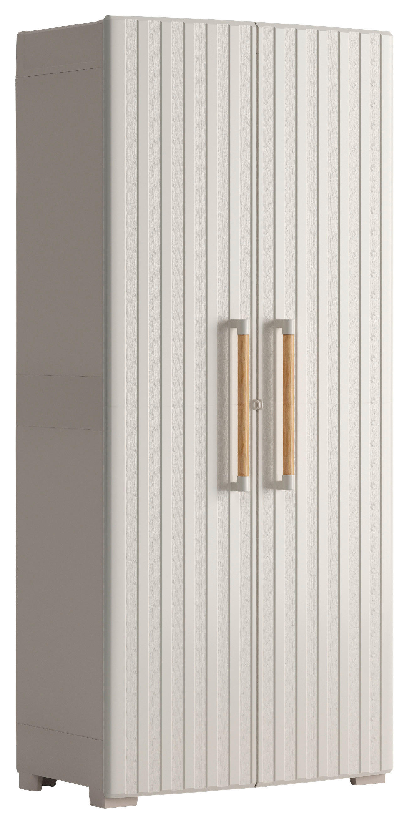Keter Kunststoffschrank Groove Utility beige Kunststoff B/H/T: ca. 80x180x45 cm Groove Utility - beige (80,00/180,00/45,00cm) - Keter