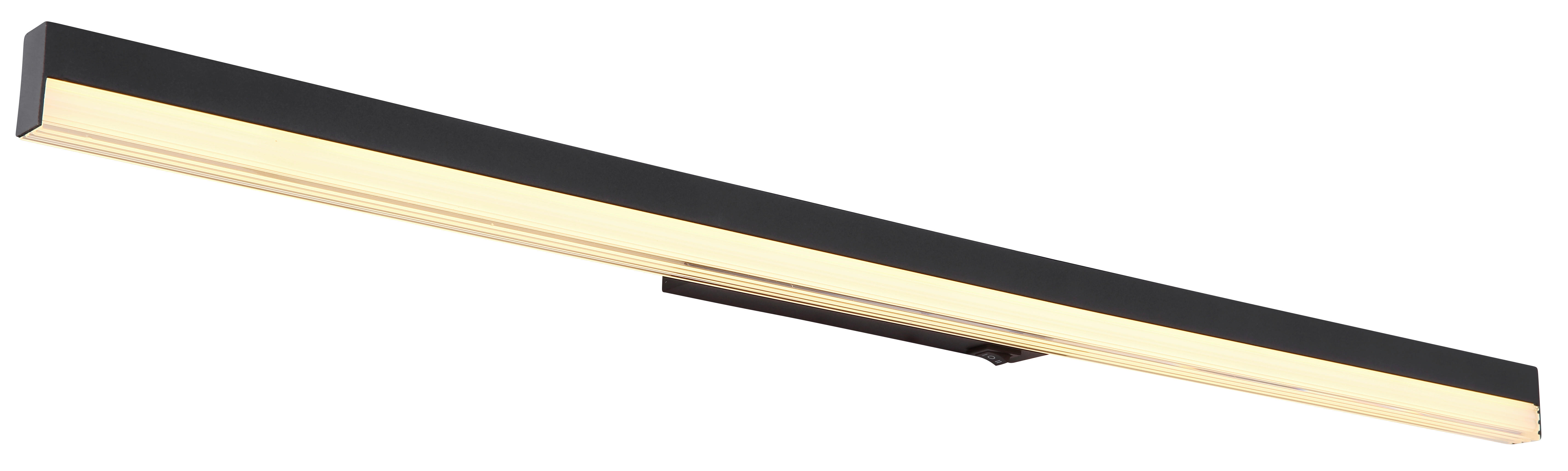 GLOBO LED-Wandleuchte Opal schwarz Metall Acryl B/H: ca. 80x4 cm SALLO - schwarz/Opal (80,00/4,00cm) - GLOBO