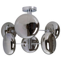 Näve Leuchten Deckenleuchte 1388397 Chrom Glas Metall B/H/T: ca. 53x38x53 cm G9 6 Brennstellen Orion - Chrom (53,00/38,00/53,00cm) - Näve Leuchten
