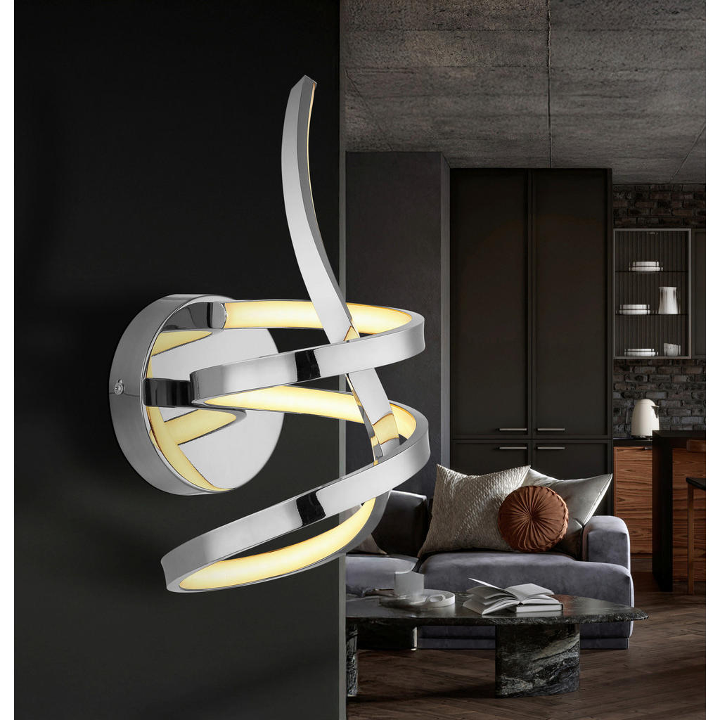 Thumbnail - GLOBO Deckenleuchte Opal Chrom Aluminium Metall H: ca. 35 cm 1 Brennstellen