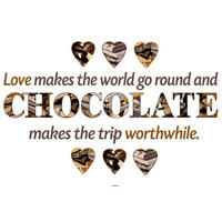Komar Wandtattoo Chocolate Sprüche Chocolate B/L: ca. 50x70 cm Chocolate - (50,00/70,00cm) - Komar