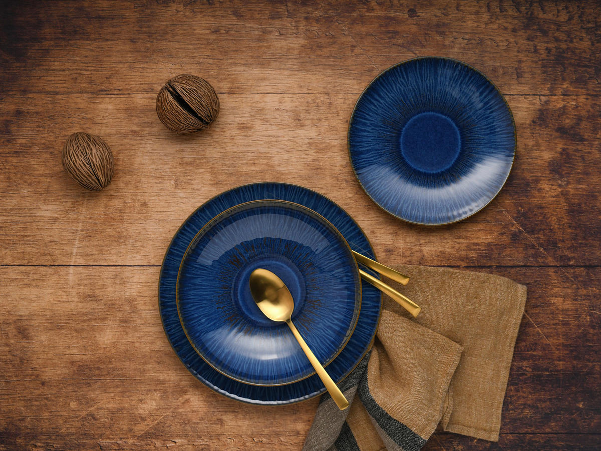 CreaTable Tafelservice Sea Breeze blau Steinzeug 18 tlg. Sea Breeze - blau - CreaTable