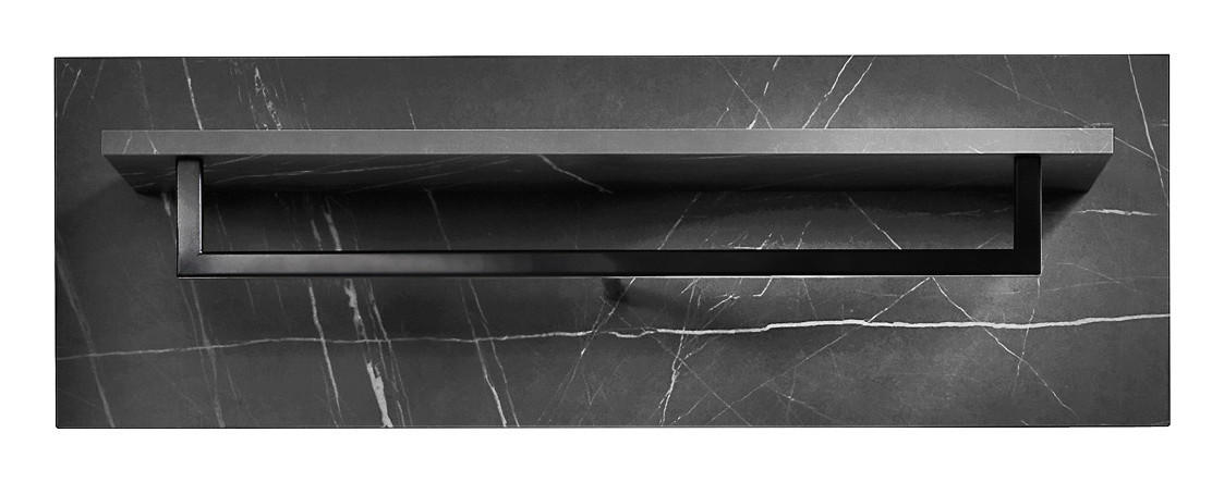 Garderobenpaneel Zypern schwarz Marmor Optik B/H/T: ca. 90x39x33 cm Zypern - schwarz (90,00/39,00/33,00cm)