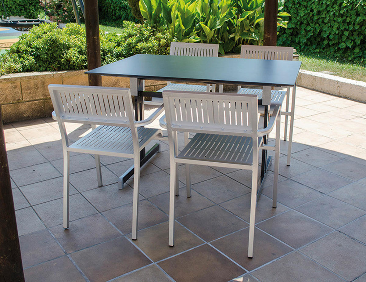 Alco Säulenesstisch Gastro anthrazit Stahl B/H/L: ca. 120x74x80 cm Gastro - anthrazit (80,00/120,00/74,00cm) - Alco