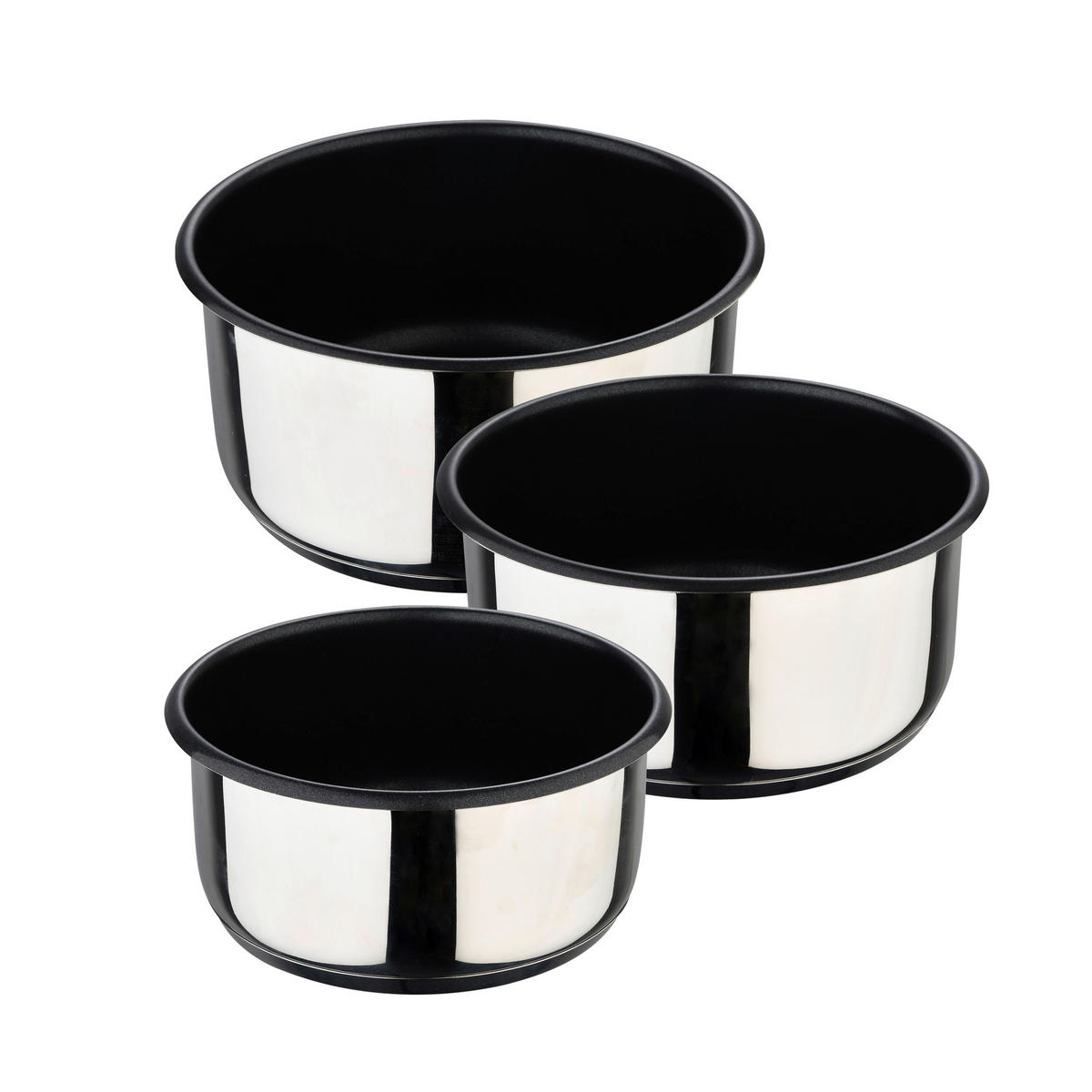 BERGNER Topfset Click & cook silber Edelstahl 4 tlg. Click & cook - silber - BERGNER