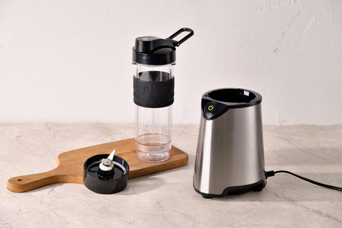 BERGNER Standmixer BG-51027-BK silber Kunststoff Silikon B/H/L: ca. 12x35x14 cm XTRA - silber (14,00/12,00/35,00cm) - BERGNER
