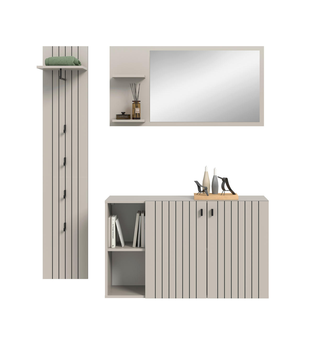 Garderobenset STATION Cashmere B/H/T: ca. 152x192x37 cm STATION - Cashmere (152,00/192,00/37,00cm) - xonox.home