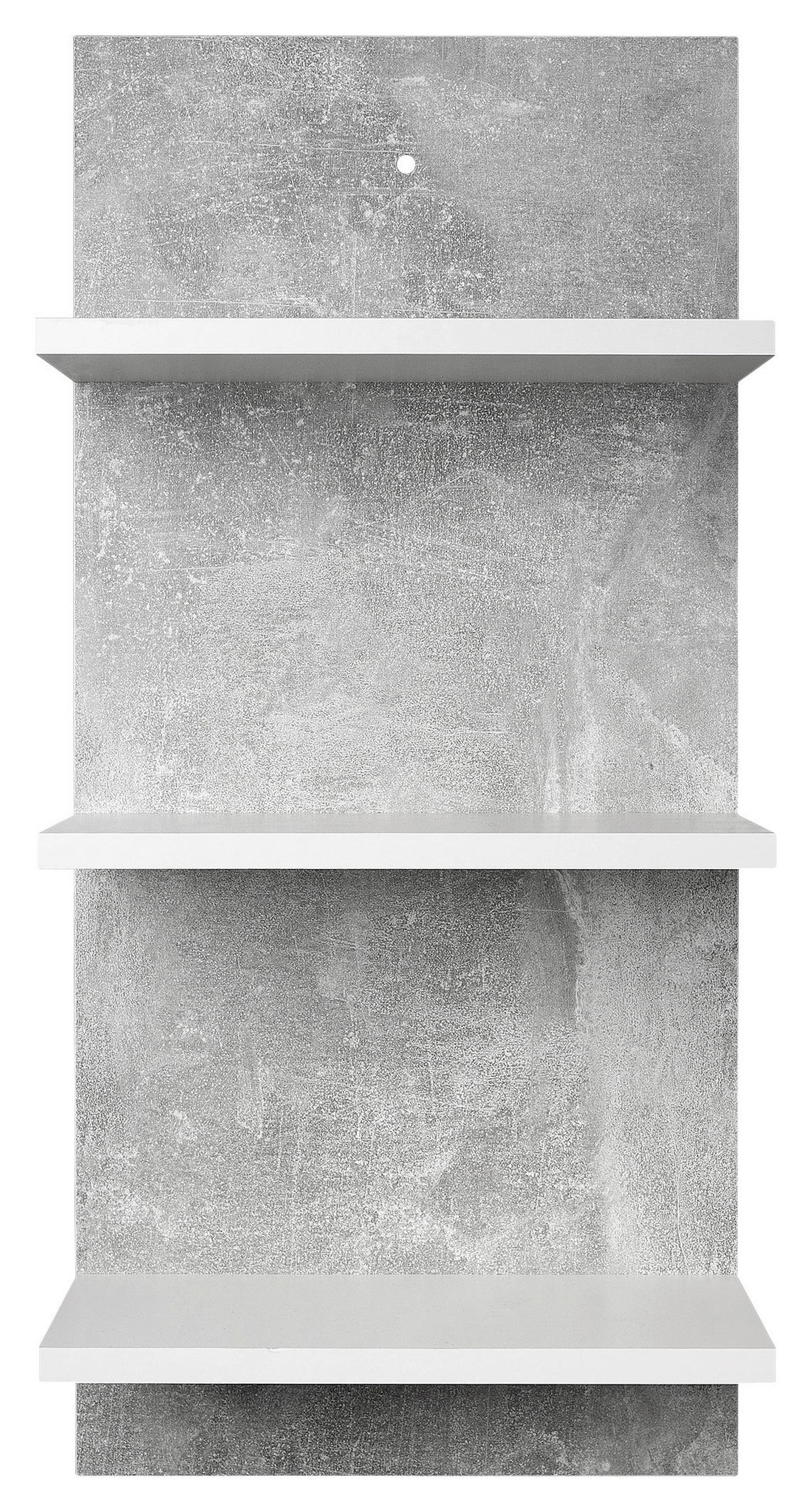 Bad-Set Madeira Beton Optik weiß B/H/T: ca. 123x76,5x28 cm Madeira - weiß (123,00/76,50/28,00cm)