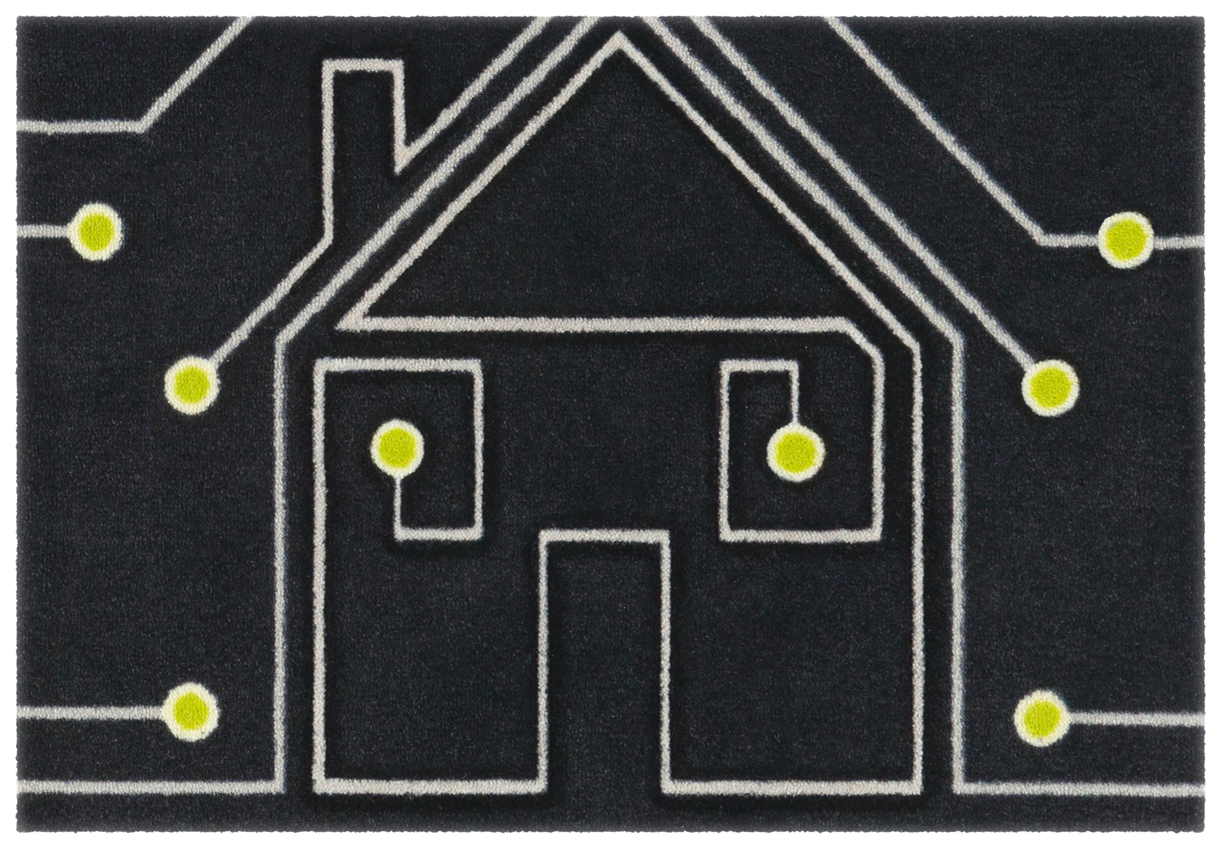 Arte Espina Kurzflorteppich Living Mat 60 anthrazit B/L: ca. 64x168 cm Living Mat 60 - weiß/gelb (64,00/168,00cm) - Arte Espina