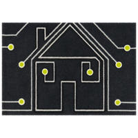 Arte Espina Kurzflorteppich Living Mat 60 anthrazit B/L: ca. 64x168 cm Living Mat 60 - weiß/gelb (64,00/168,00cm) - Arte Espina