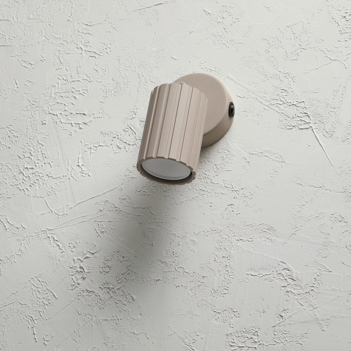 Lamkur Wandleuchte beige Stahl B/H/L: ca. 8x16x8 cm GU10 1 Brennstellen Prisma - beige (8,00/8,00/16,00cm) - Lamkur