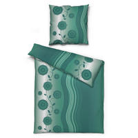 Microfaser Bettwäsche Fleece Bettwäsche_Fleece Blumen - grün (135,00/200,00cm)