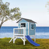 AXI Spielhaus Lodge XL blau B/H/T: ca. 240x189x167 cm Lodge XL - blau/weiß (240,00/189,00/167,00cm) - AXI
