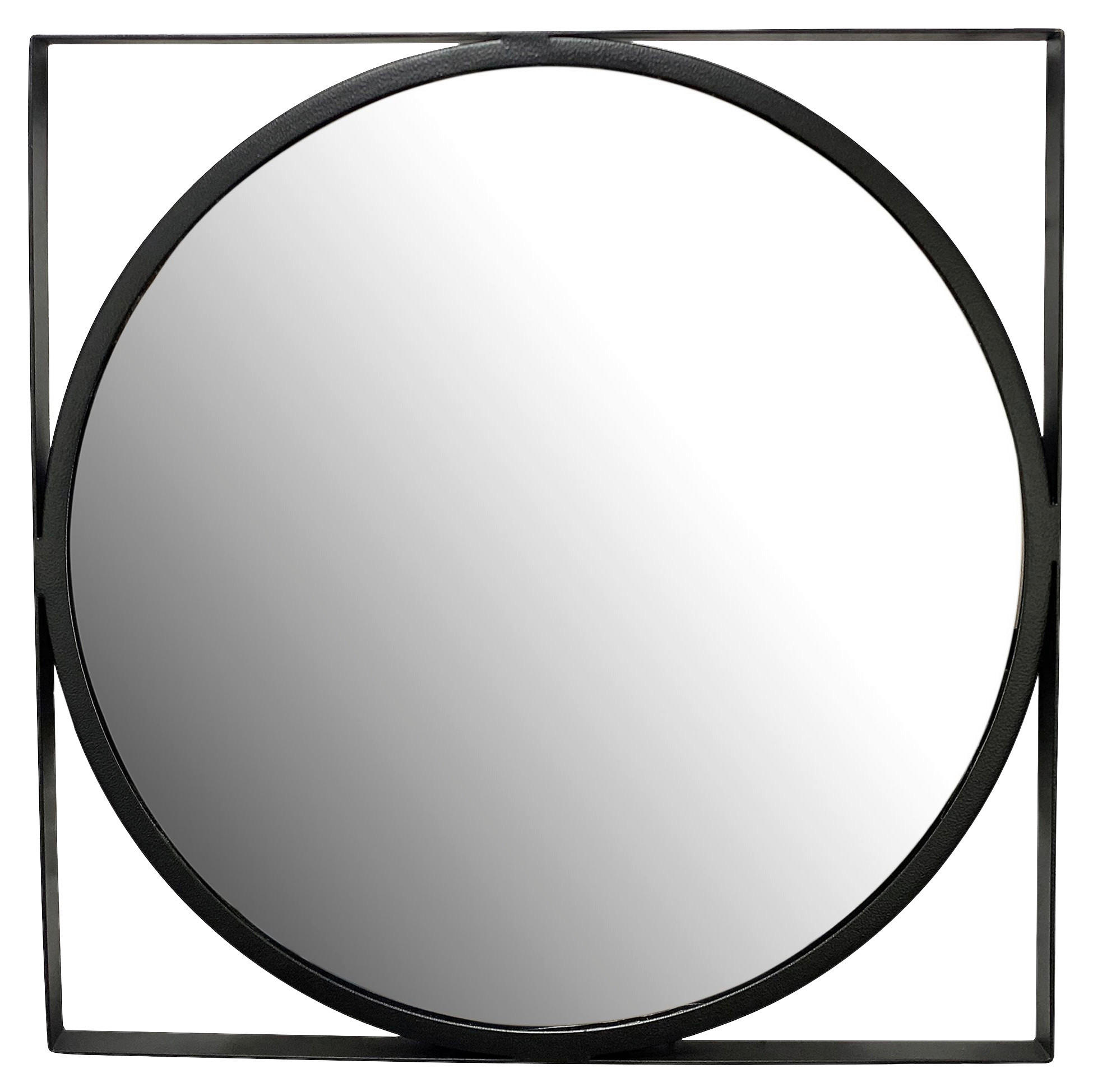 Wohnling Wandspiegel schwarz Metall T/D: ca. 2,5x54 cm Wandspiegel - schwarz (54,00cm) - Wohnling