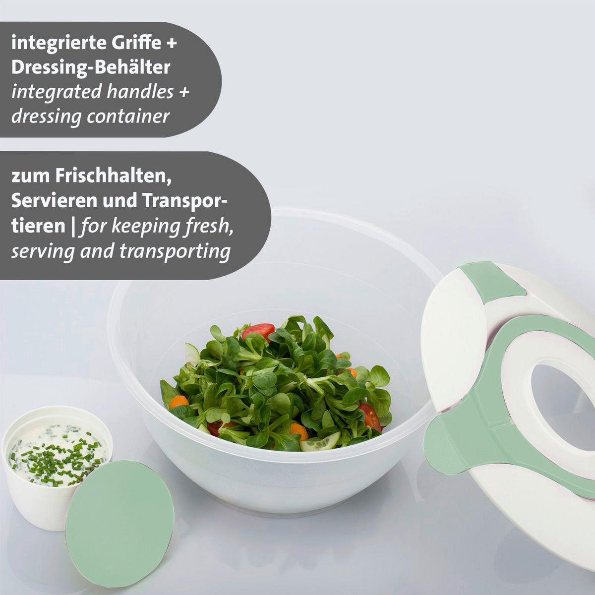 Westmark Salatschüssel Praktika grün Praktika - weiß/grün - Westmark
