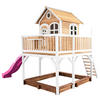 AXI Spielhaus Liam braun B/H/L: ca. 377x291x255 cm Liam - braun/lila (255,00/377,00/291,00cm) - AXI
