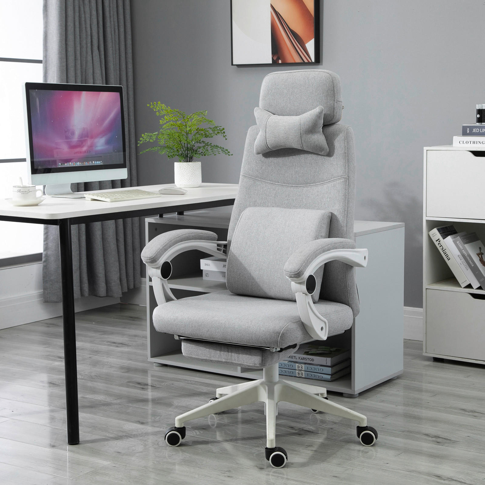 Gaming-Sessel 921-253 grau 921-253 - grau (62,00/127,00/68,00cm) - Vinsetto