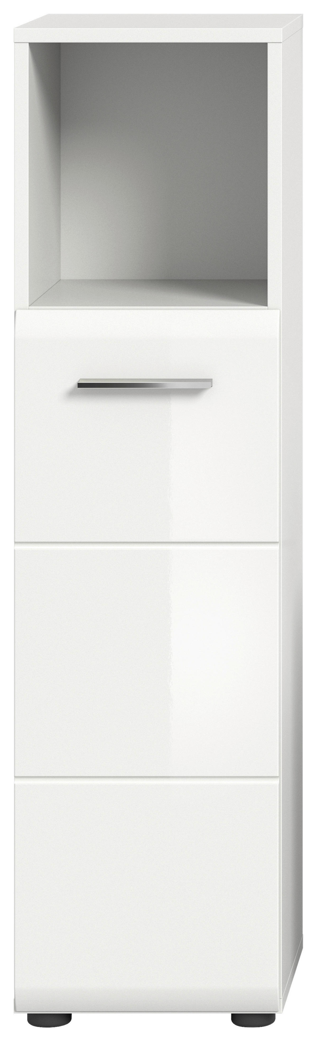 Badhochschrank ICE weiß weiß Hochglanz B/H/T: ca. 30x110x30 cm ICE - weiß (30,00/110,00/30,00cm) - xonox.home