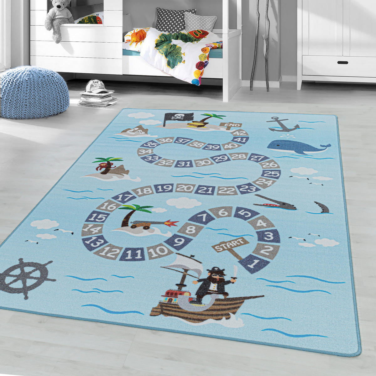 Ayyildiz Teppich PLAY blau B/L: ca. 120x170 cm PLAY - blau (120,00/170,00cm) - Ayyildiz